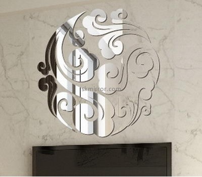 Custom design acrylic 3d  decorative wall sticker mirror MS-046