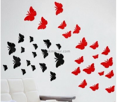 Customized acrylic butterfly wall stickers acrylic mirror wall decor stickers MS-231