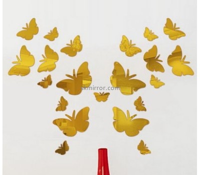 Customized acrylic room stickers wall stickers kids butterfly mirror wall stickers MS-230