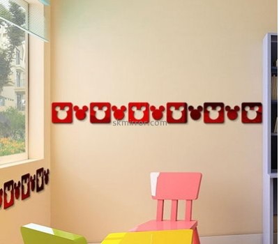 Custom acrylic wall decorative bedroom mirrors decor stickers for baby room MS-534