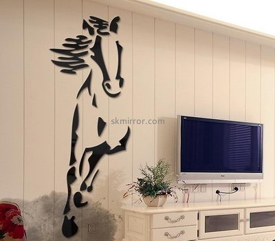 Custom black acrylic home wall decor stickers mirror MS-543