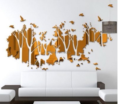 Custom large acrylic decorative mirrors jungle wall decals stickers bedroom MS-576