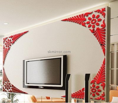Decorative mirror manufacturers custom made 3d wall mirror decal sticker MS-849