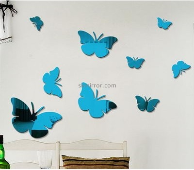 Bespoke acrylic mirror butterfly wall decals MS-1636