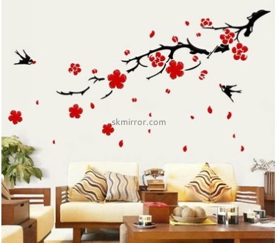 Factory wholesale acrylic decal wall sticker wall mounted mirror design decorative wall mirror MS-085