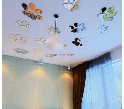 Factory hot selling acrylic color sticker mirror ceiling tile decorative mirror MS-122