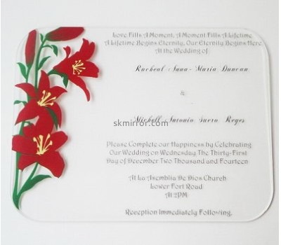 Custom acrylic royal wedding invitation invitation designs wedding invitations with pictures MI-003