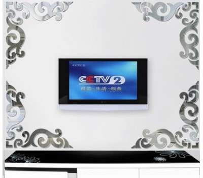 Custom design acrylic framed mirrors small wall mirrors sticker wall MS-238