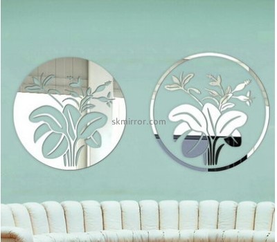 Hot selling acrylic stickers wall decor stickers white framed mirror MS-243