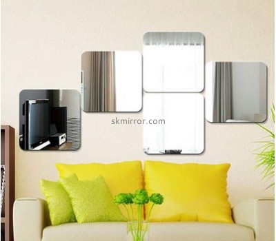 Acrylic mirror suppliers custom design acrylic square mirror sticker wall decor MS-356