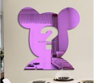 Acrylic mirror manufacturers custom stickers muraux pour chambre kids wall mirror MS-379
