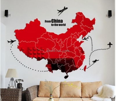 Customized acrylic 3d stickers wall decal wall home decor mirrors sale MS-462