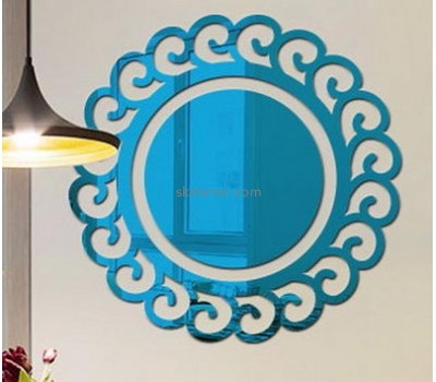 Custom acrylic wall 3d stickers round wall mirrors cheap mirror wall decals MS-465