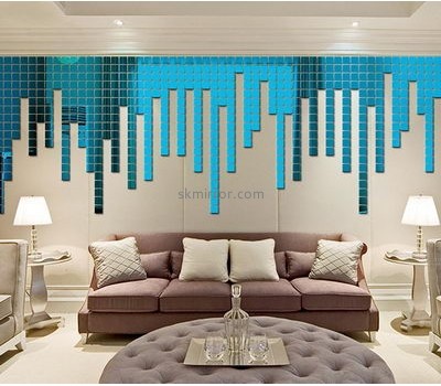 Custom acrylic home decals wall mirrors large decorative self adhesive mirror tiles for walls MS-477