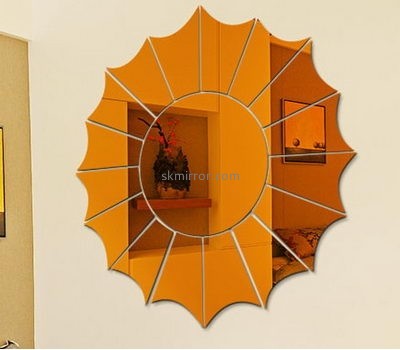 Customized acrylic round decorative mirror cheap round wall mirrors sticker decals for walls MS-488