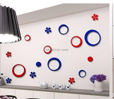 Custom acrylic wall 3d stickers mirror for dining room MS-495