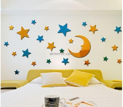 Acrylic 3d stickers custom star wall stickers unique decorative mirrors MS-520