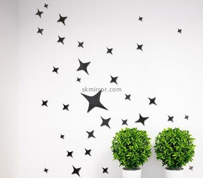 Custom acrylic home decor 3d stickers star wall decals mirror MS-521