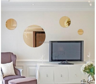 Custom acrylic perspex small round mirrors for decoration MS-526