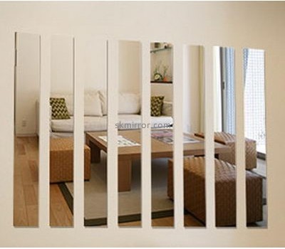 Custom acrylic long narrow decorative mirrors stickers for living room MS-557