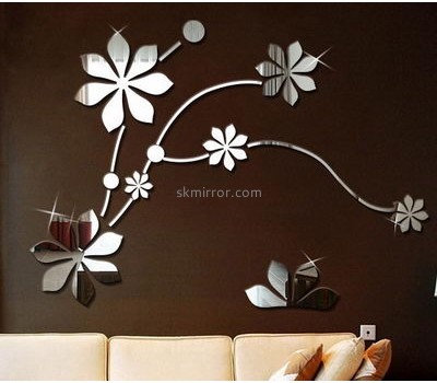 China mirror manufacturers custom acrylic wall stickers decorative mirrors for bedroom MS-601