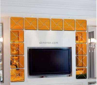 Acrylic mirror suppliers custom plastic acrylic large framed mirrors stickers for living room MS-621