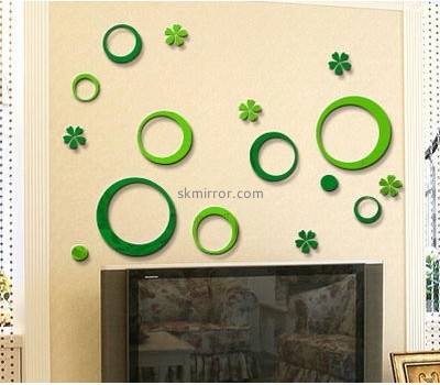 Mirror manufacturers custom acrylic cheap small round decorative mirrors stickers MS-637