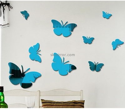Mirror factory customize plastic butterfly stickers for wall MS-757
