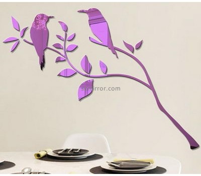 Wholesale mirrors suppliers customize bird wall mirror 3d mirror wall decals MS-788