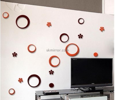 Mirror company customize acrylic wall mirror decor stickers MS-786