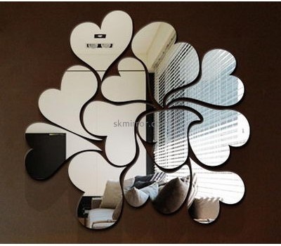 Mirror manufacturers customized acrylic flower mirror wall art MS-854