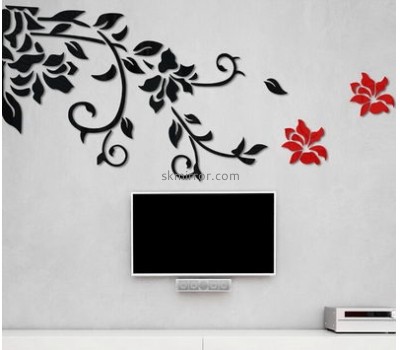 Mirror manufacture customized cheap leaf mirror wall art stickers MS-896