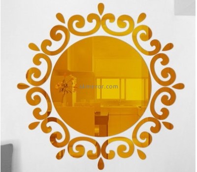 Mirror company customized acrylic floral mirror wall stickers MS-955