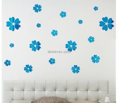 Mirror suppliers customized acrylic flower mirror wall decor  stickers MS-1013