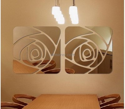 Mirror manufacturers customized acrylic mirror wall stickers flowers MS-1032