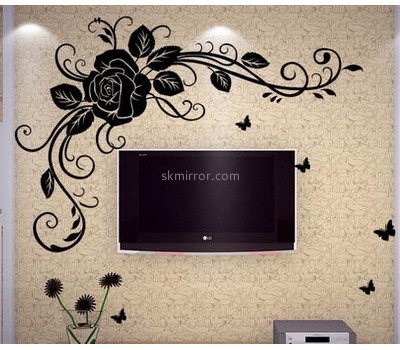 Decorative mirror manufacturers customized acrylic 3d wall stickers MS-1071