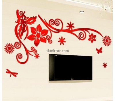 Acrylic company customized acrylic wall mirror stickers MS-1132
