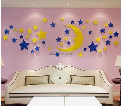 Mirror factory customized wall art mirrors stickers MS-1136