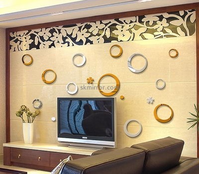 Acrylic company custom acrylic wall mirror stickers MS-1302