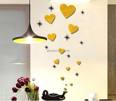 Perspex manufacturers custom 3d mirror wall mirror stickers MS-1330