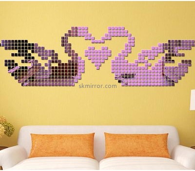 Acrylic manufacturers custom pretty wall decals mirror stickers MS-1346