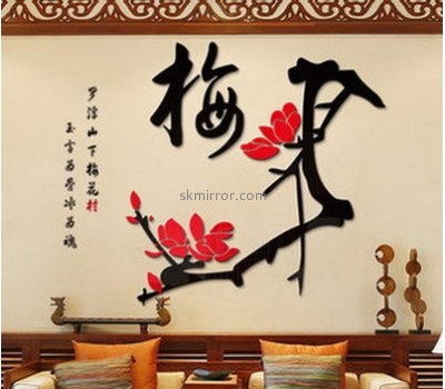 China acrylic manufacturer custom decoration mirror sticker MS-1383
