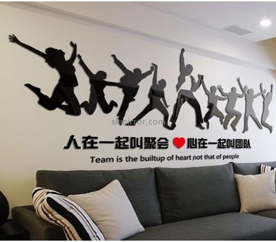 Acrylic plastic supplier customised wall mirror stickers MS-1442