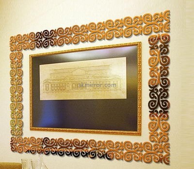 Acrylic plastic supplier custom decorative mirror stickers for walls MS-1453
