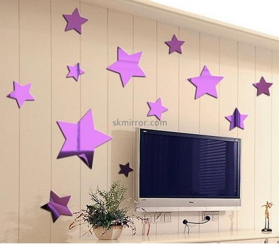 Acrylic manufacturers custom star mirror wall decals stickers MS-1487
