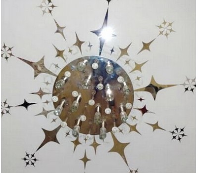Customized acrylic mirrored star wall decor stickers MS-1593