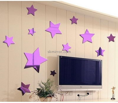Customized acrylic large star wall decals mirror stickers MS-1598