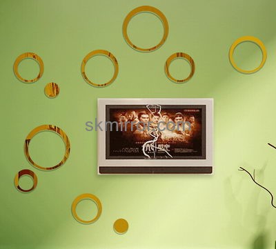 Acrylic company custom design wall mirror stickers MS-1494