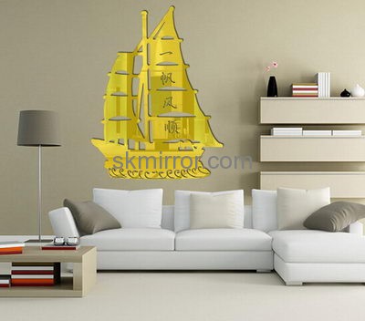 Acrylic plastic supplier custom decals mirror stickers for walls MS-1261