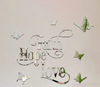 Wholesale custom acrylic wall family 3D mirror stickers MS-1722 Wholesale custom acrylic wall family 3D mirror stickers